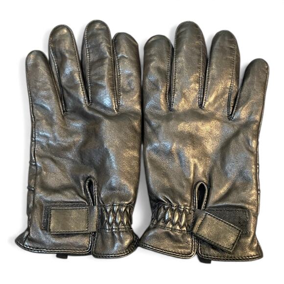 Wilsons Leather Gloves Mens Size Large Thinsulate Ultra Lined Adjustable Black - Picture 4 of 10